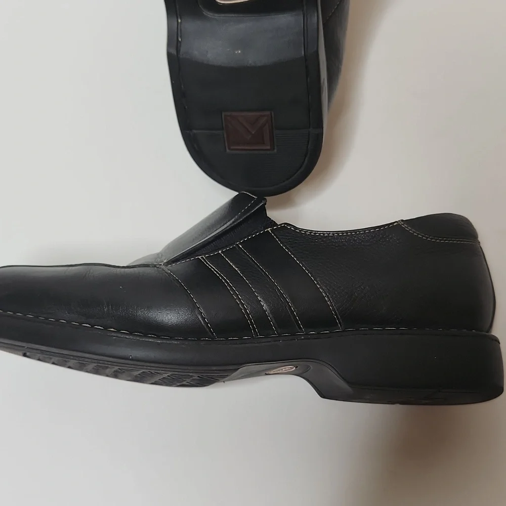Sandro Mascoloni Vinyard Men's Black Leather Slip-On Loafer Shoes Size 9D